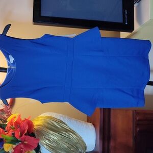 Bisou Bisou Peplum Dress Brilliant Blue Size 12